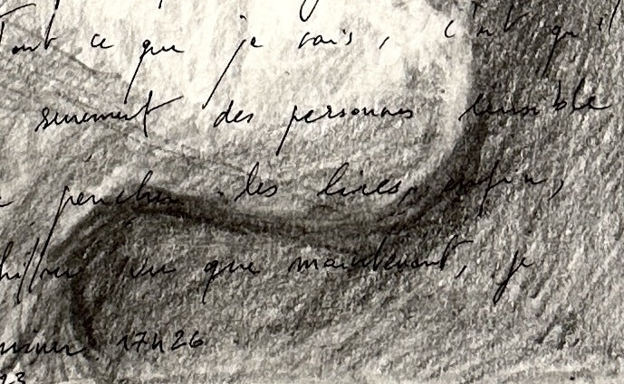 Lettre Intime #7 – détail de l'écriture manuscrite