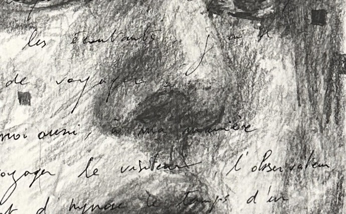 Lettre Intime #1 – détail de l'écriture manuscrite