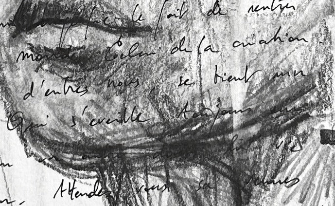 Lettre Intime #3 – détail de l'écriture manuscrite