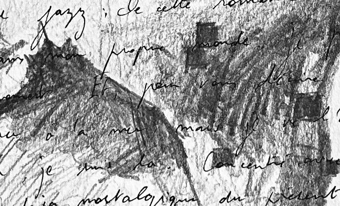 Lettre Intime #6 – détail de l'écriture manuscrite