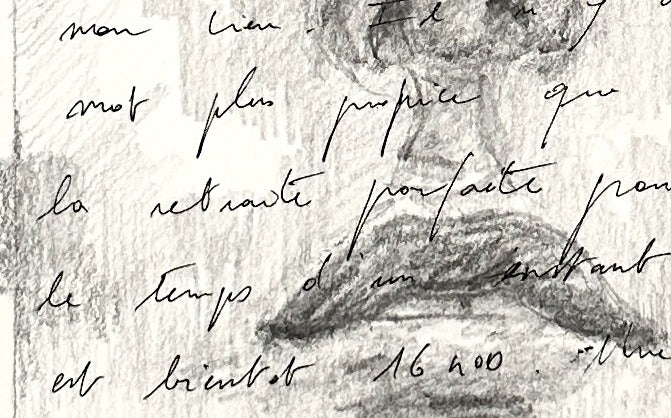 Lettre Intime #8 – détail de l'écriture manuscrite