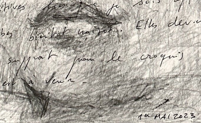 Lettre Intime #9 – détail de l'écriture manuscrite