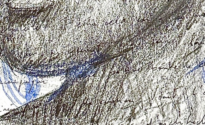 Lettre Intime #10 – détail de l'écriture manuscrite