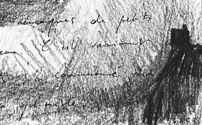 Lettre Intime #11 – détail de l'écriture manuscrite