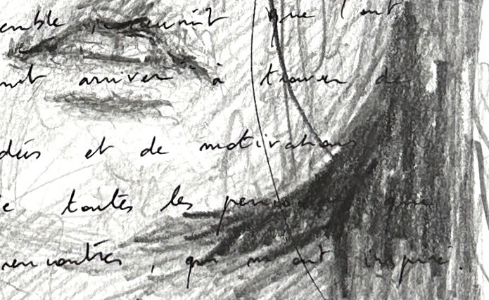 Lettre Intime #12 – détail de l'écriture manuscrite