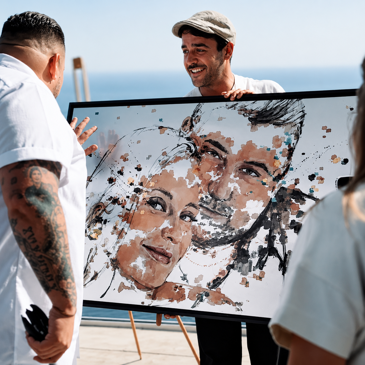 Commandez votre portrait sur-mesure signé Djiango Artist : une œuvre contemporaine unique sur aluminium et feuille d'or, qui transforme votre image en pièce d'art intemporelle. Portraits personnalisés pour collectionneurs, Nice & Côte d'Azur.